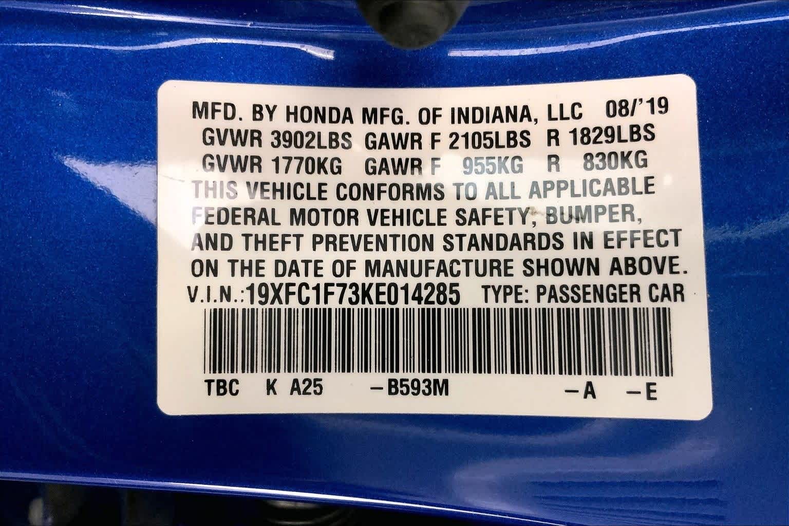 2019 Honda Civic EX-L