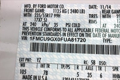 2015 Ford Escape SE