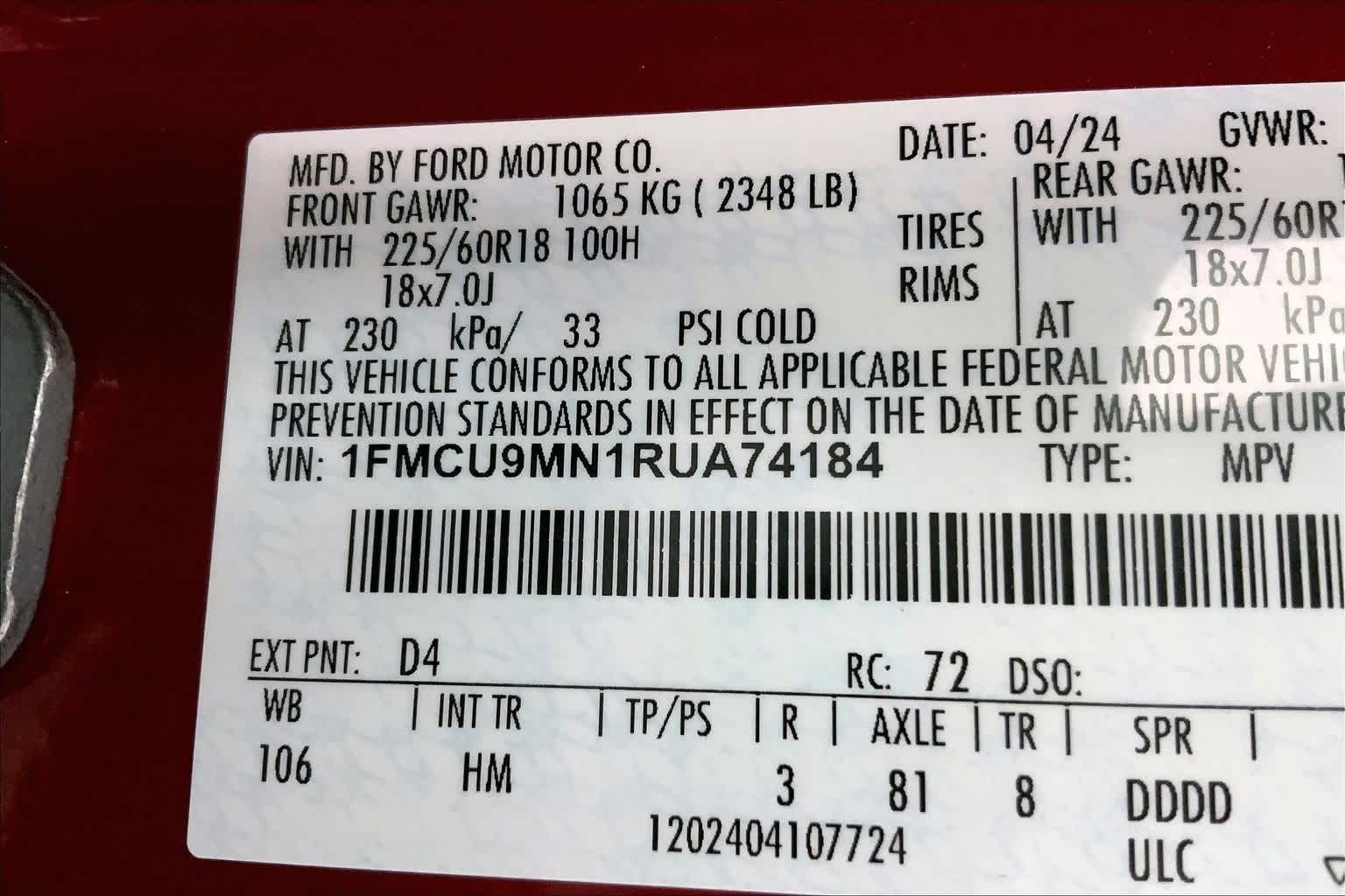 2024 Ford Escape ST-Line