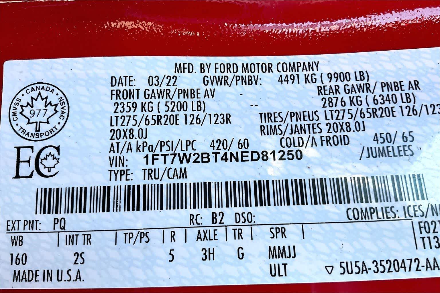 2022 Ford Super Duty F-250 SRW XLT