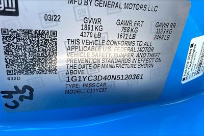 2022 Chevrolet Corvette 3LT