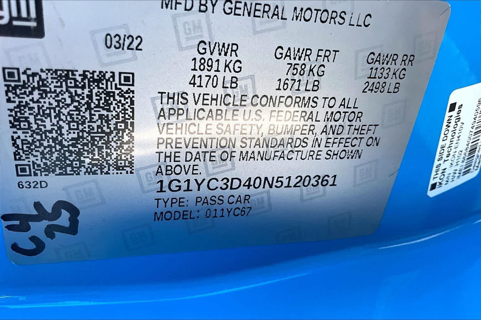 2022 Chevrolet Corvette 3LT
