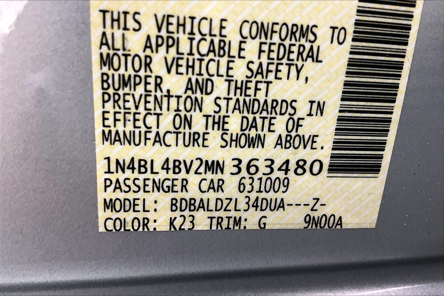 2021 Nissan Altima 2.5 S