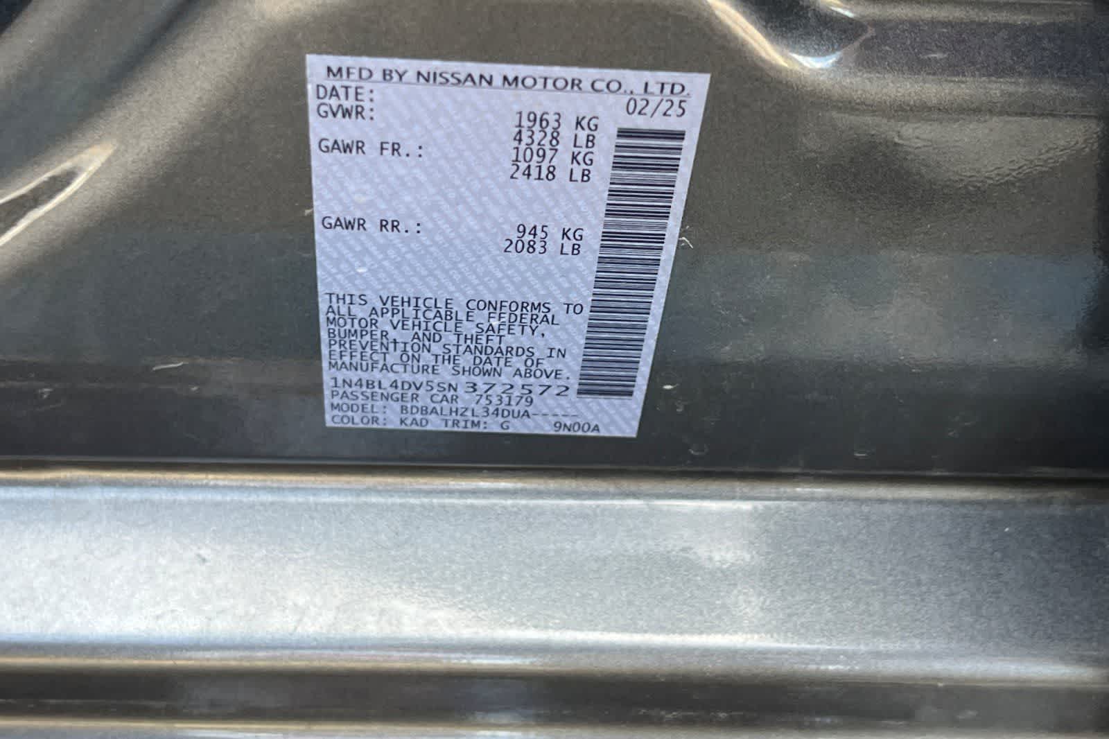 2025 Nissan Altima SV