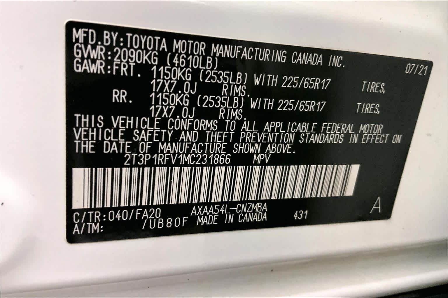 2021 Toyota RAV4 XLE