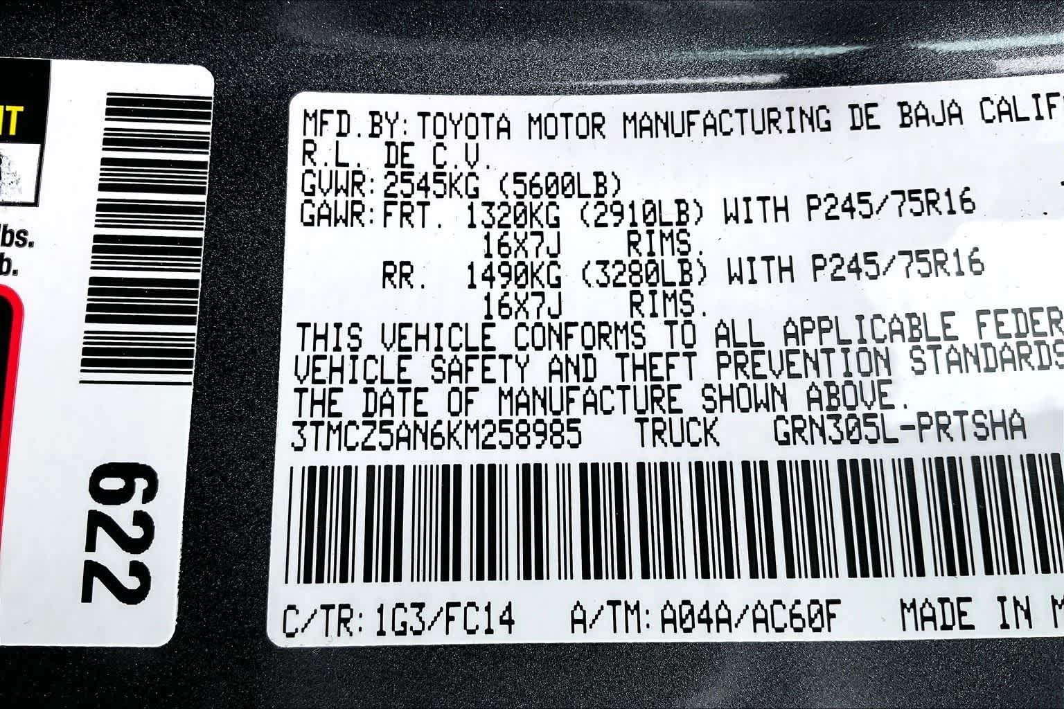 2019 Toyota Tacoma SR5