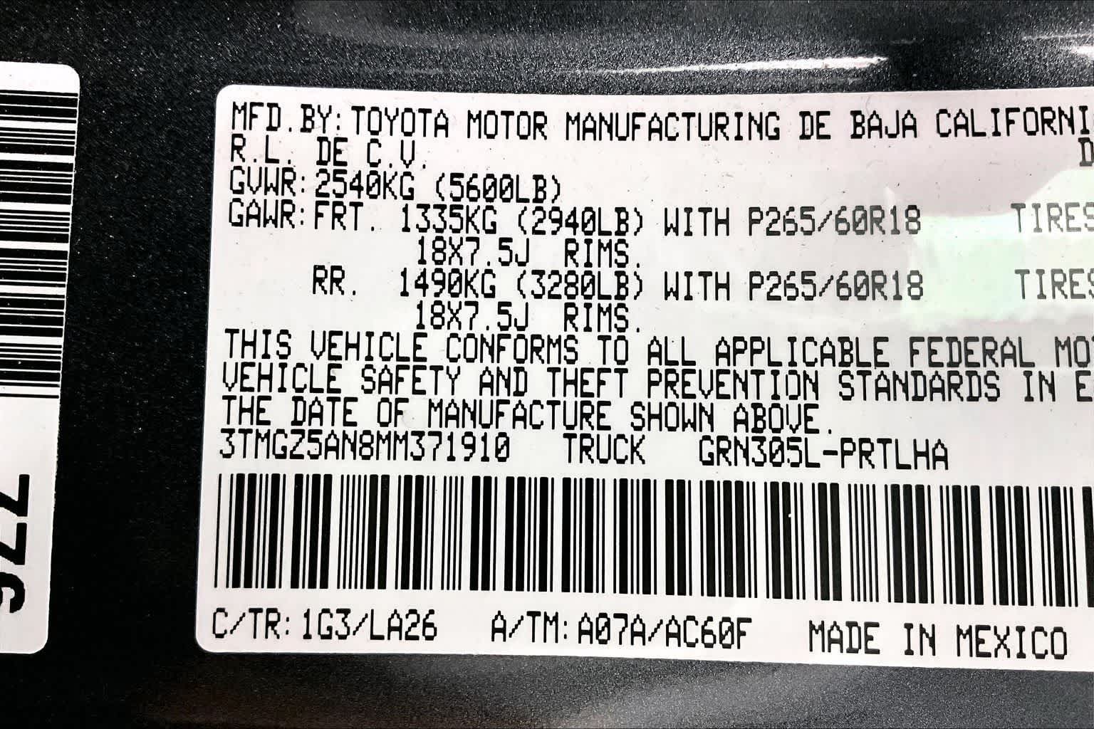 2021 Toyota Tacoma Limited