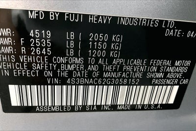 2016 Subaru Legacy 2.5i Premium