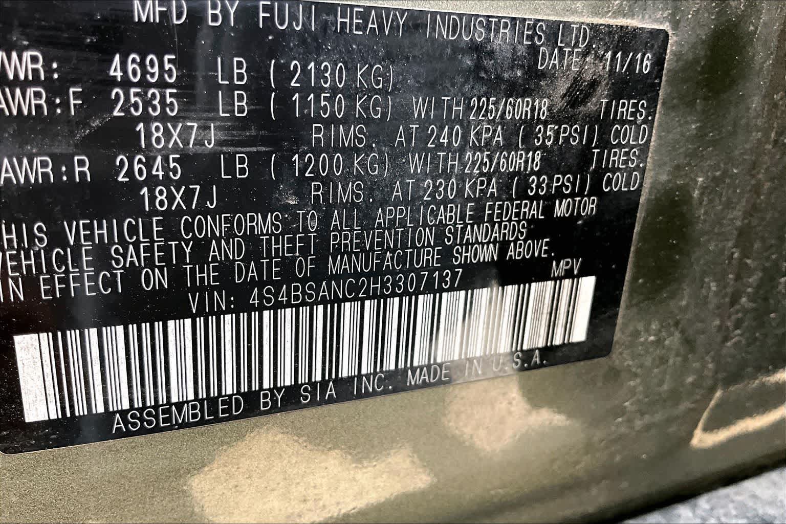 2017 Subaru Outback Limited
