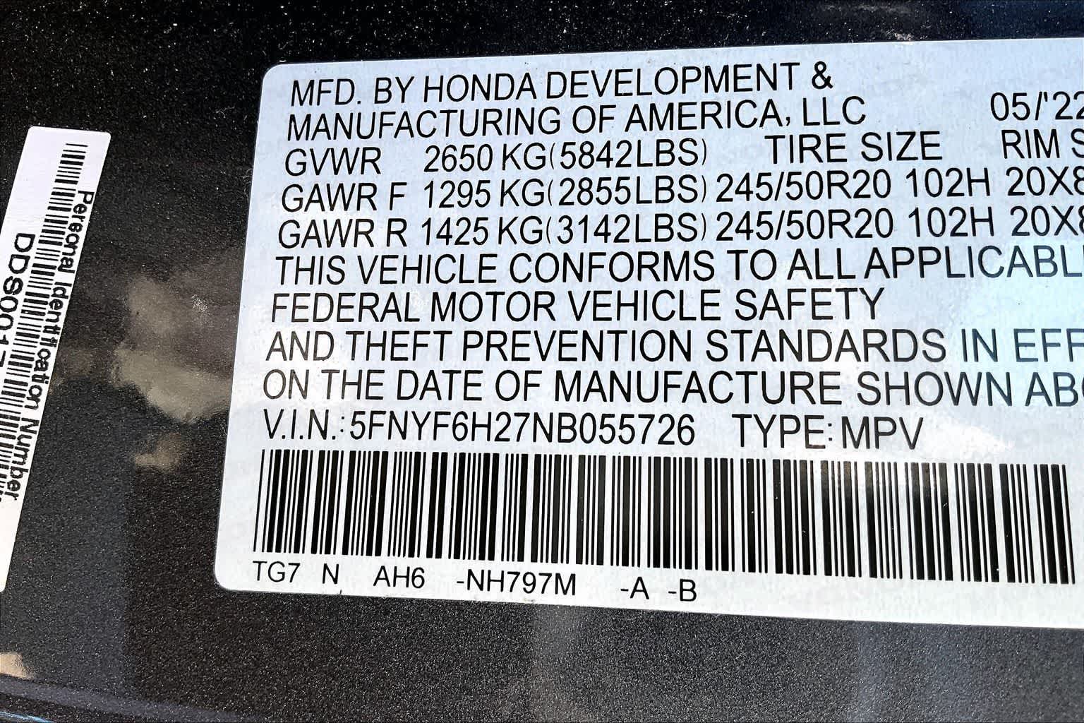 2022 Honda Pilot Special Edition