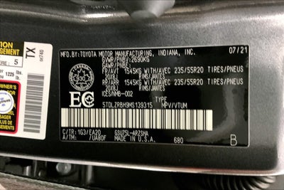 2021 Toyota Highlander XSE