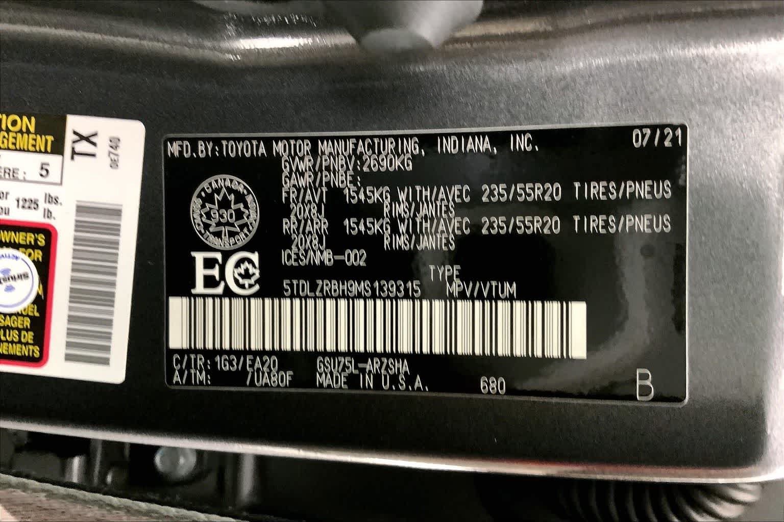 2021 Toyota Highlander XSE