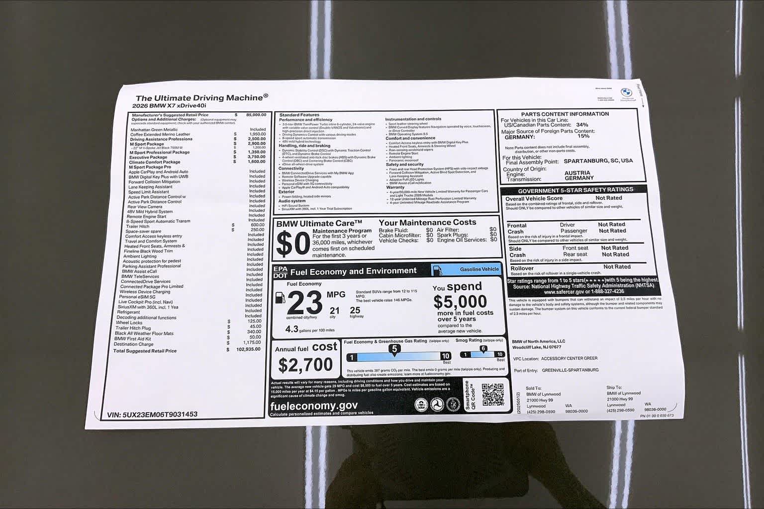 2026 BMW X7 xDrive40i