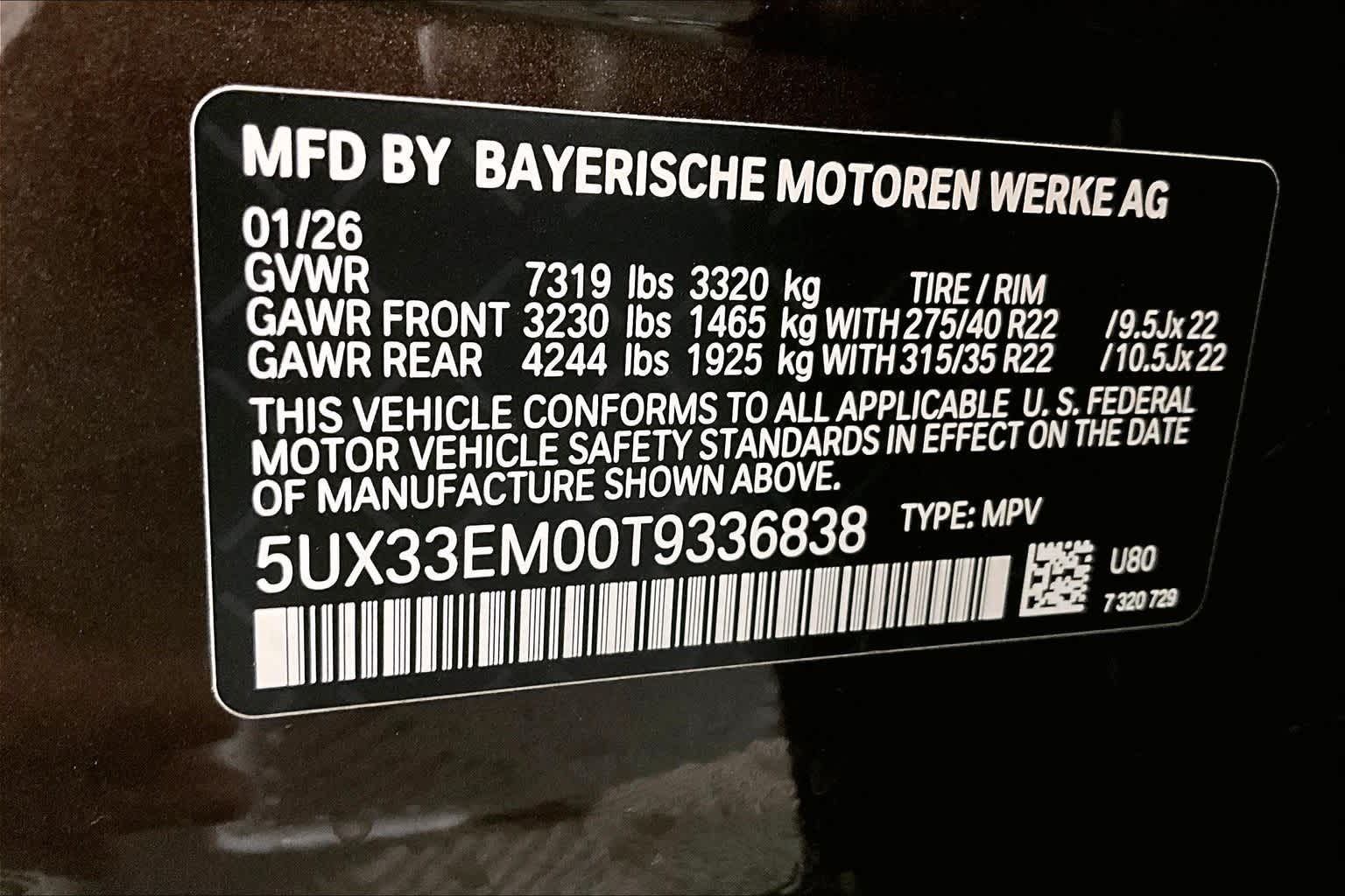 2026 BMW X7 M60i M60i