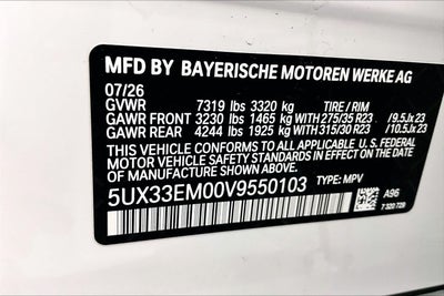 2027 BMW X7 M60i