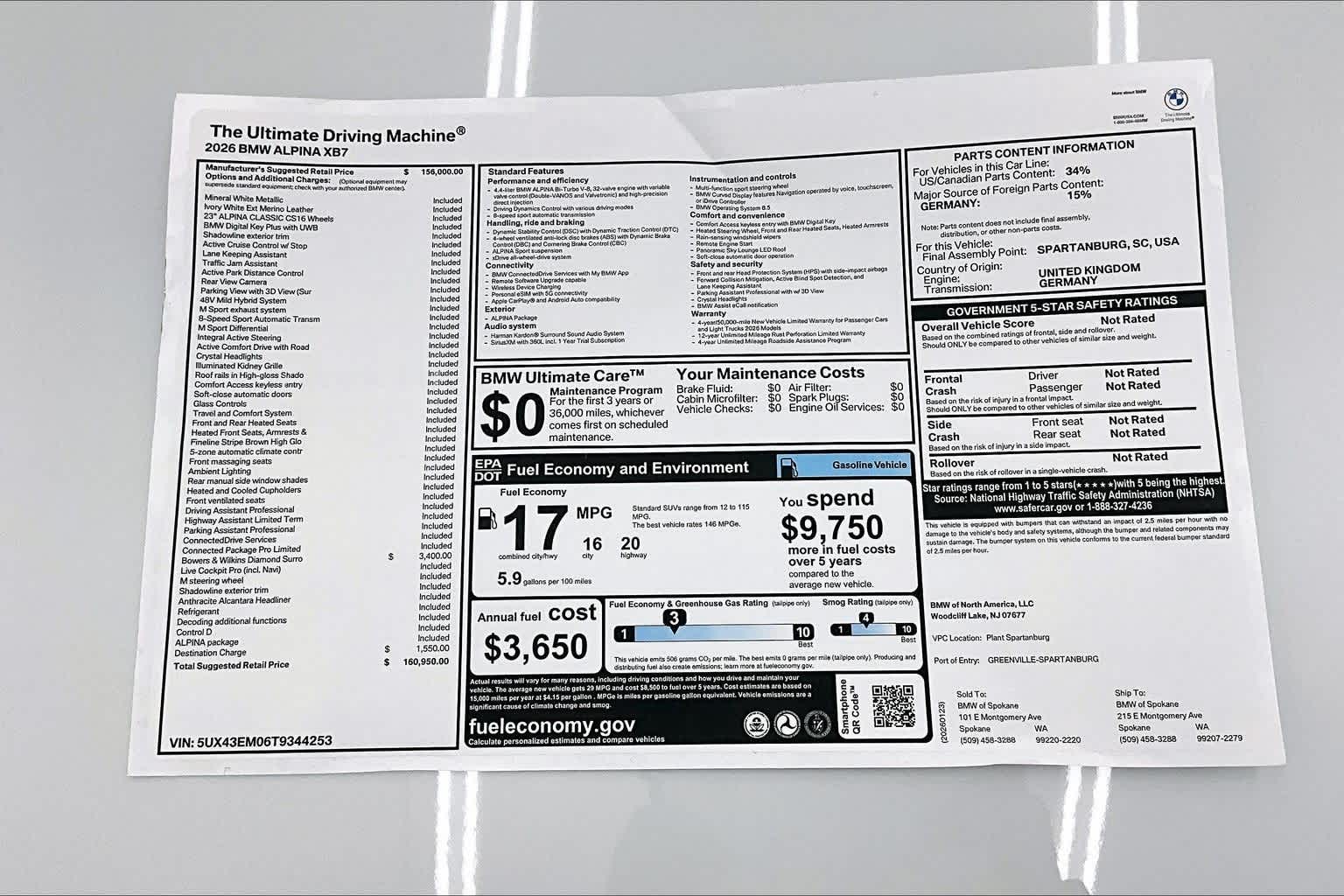 2026 BMW X7 ALPINA XB7