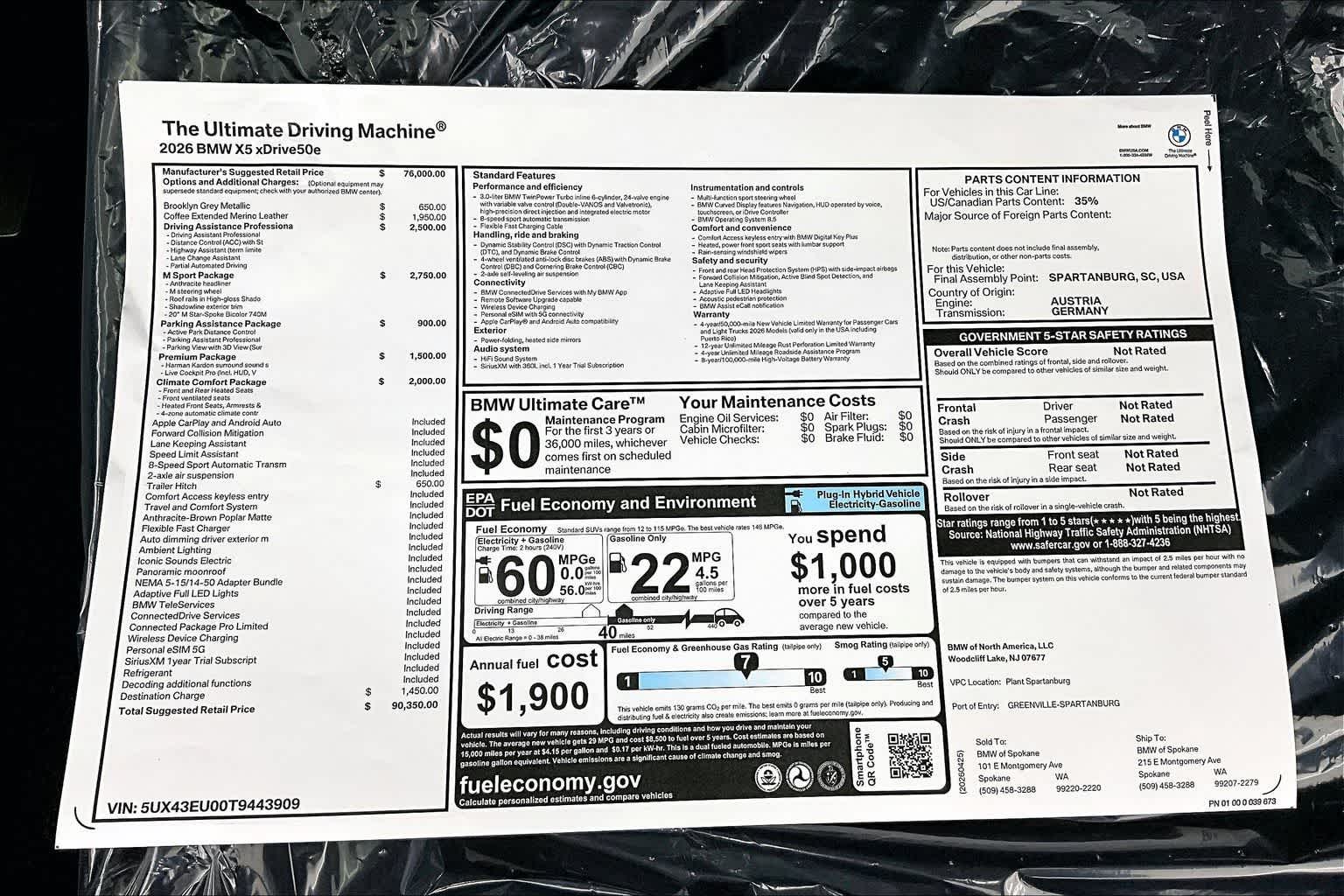 2026 BMW X5 xDrive50e