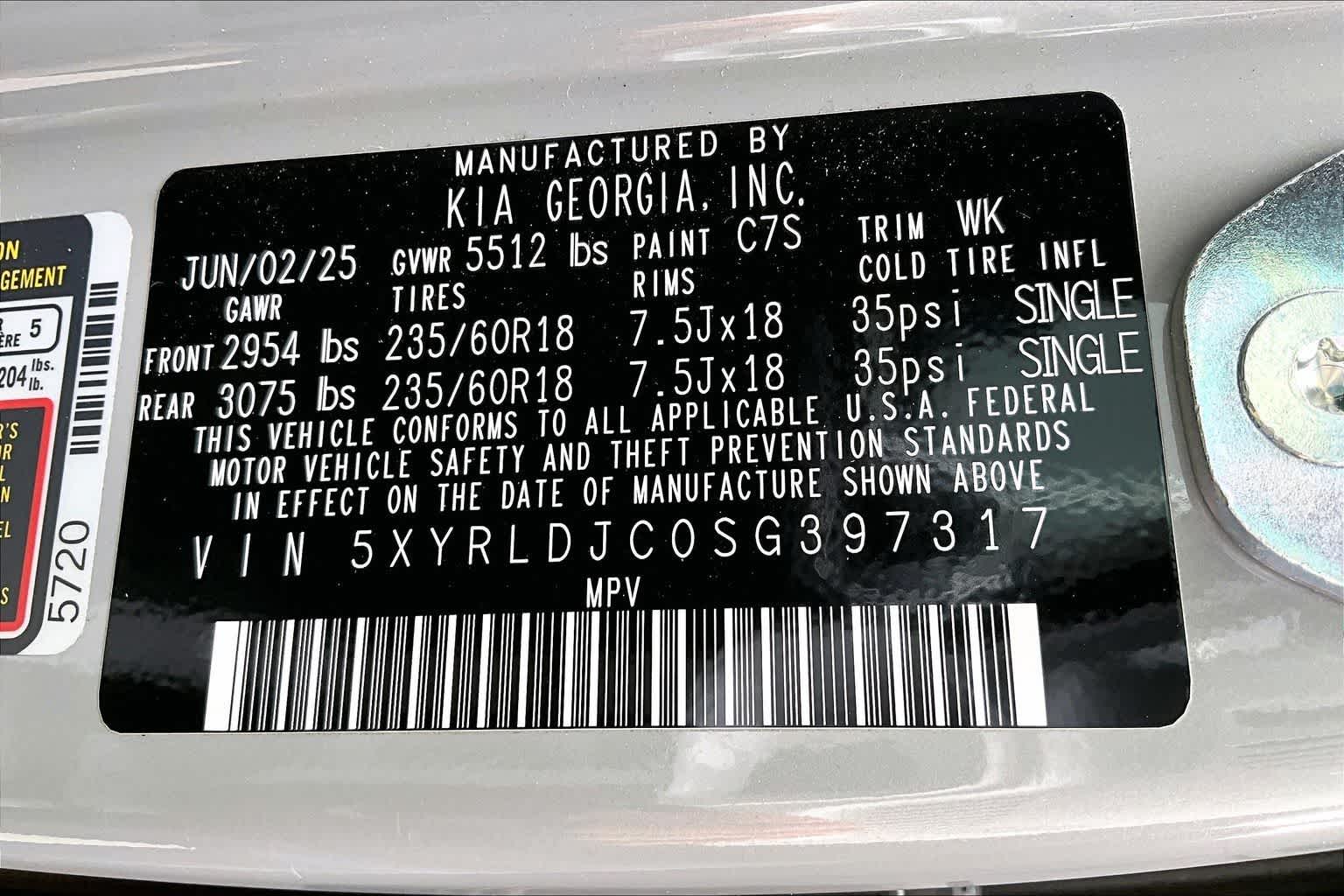 2025 Kia Sorento S