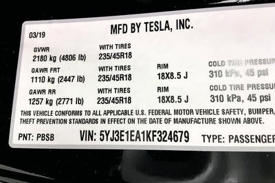 2019 Tesla Model 3 Base
