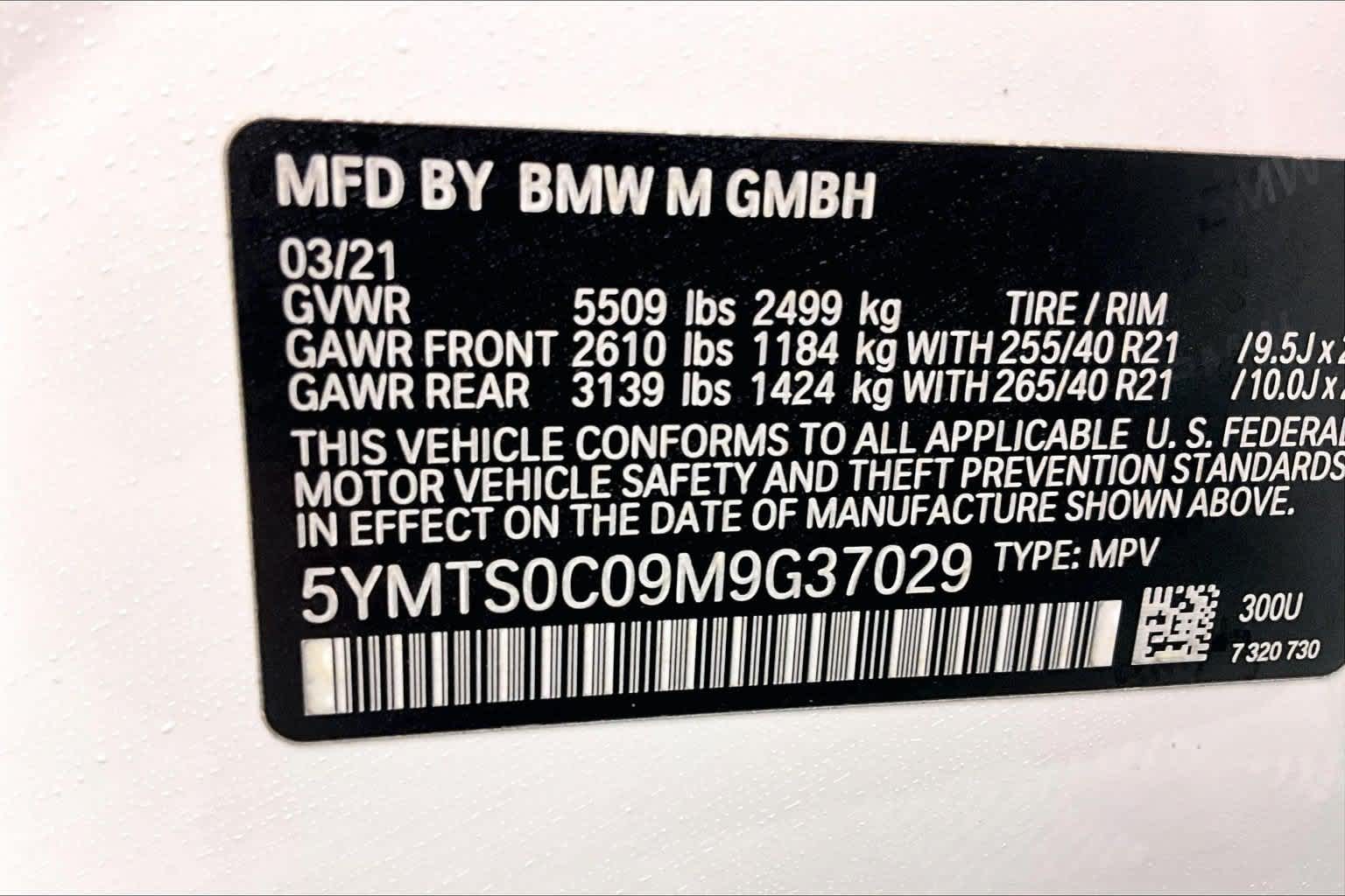 2021 BMW X3 M Sports Activity Vehicle