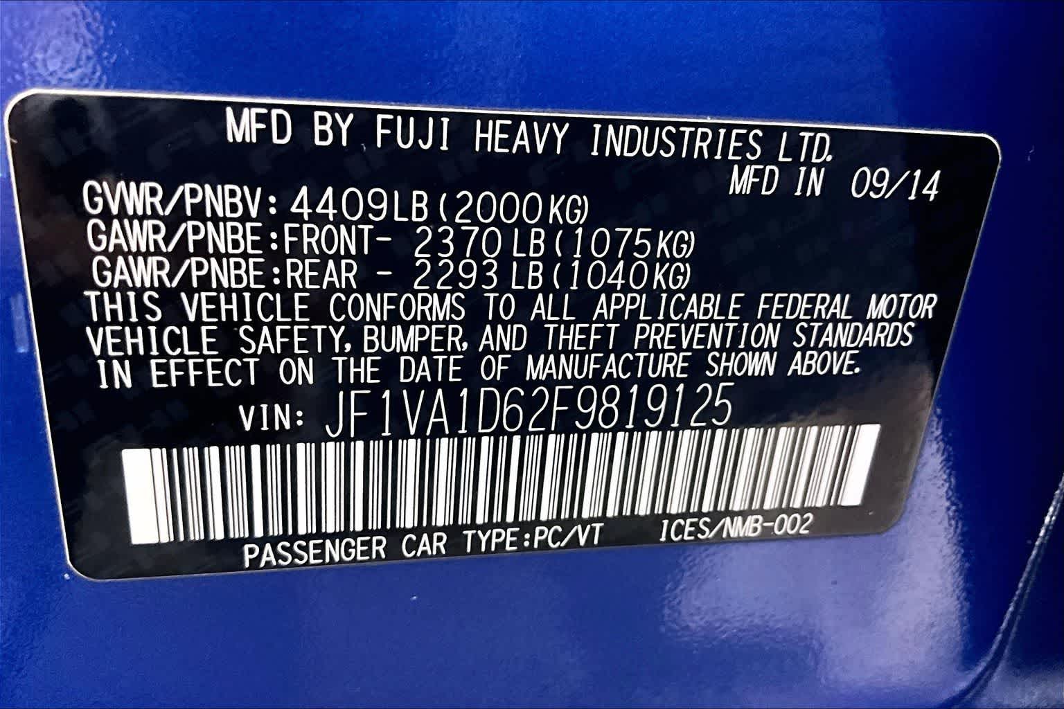 2015 Subaru WRX Premium