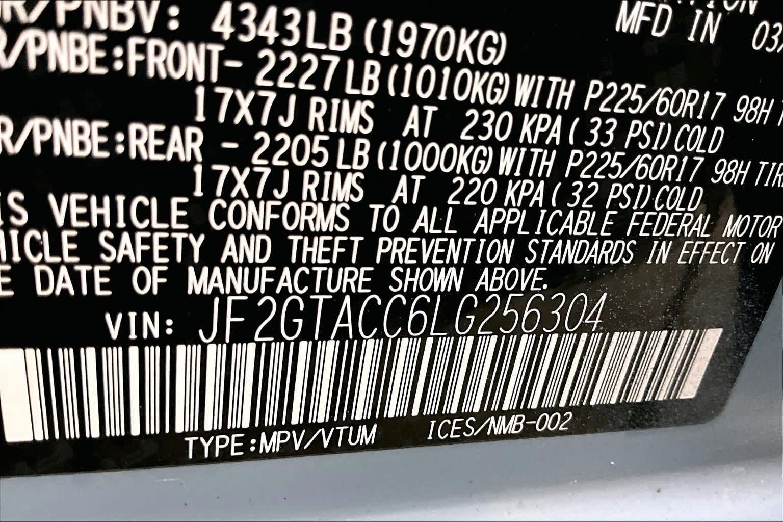 2020 Subaru Crosstrek Premium