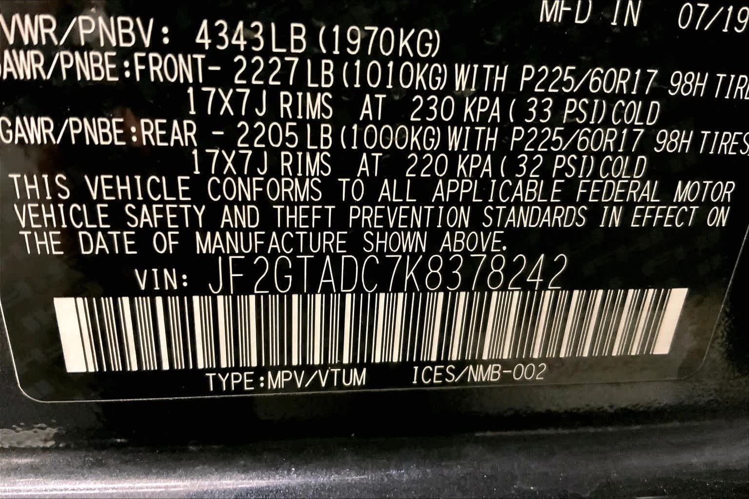 2019 Subaru Crosstrek Premium