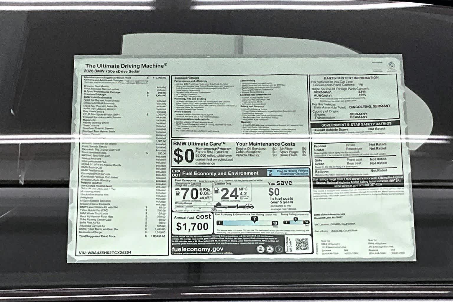 2026 BMW 750e 750e xDrive