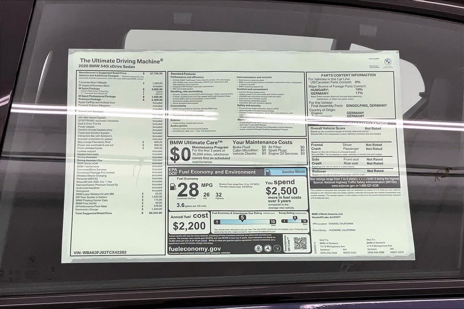 2026 BMW 540i 540i xDrive