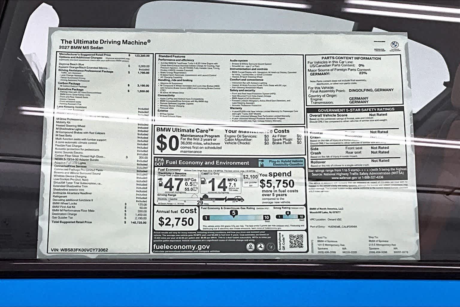 2027 BMW M5 Sedan