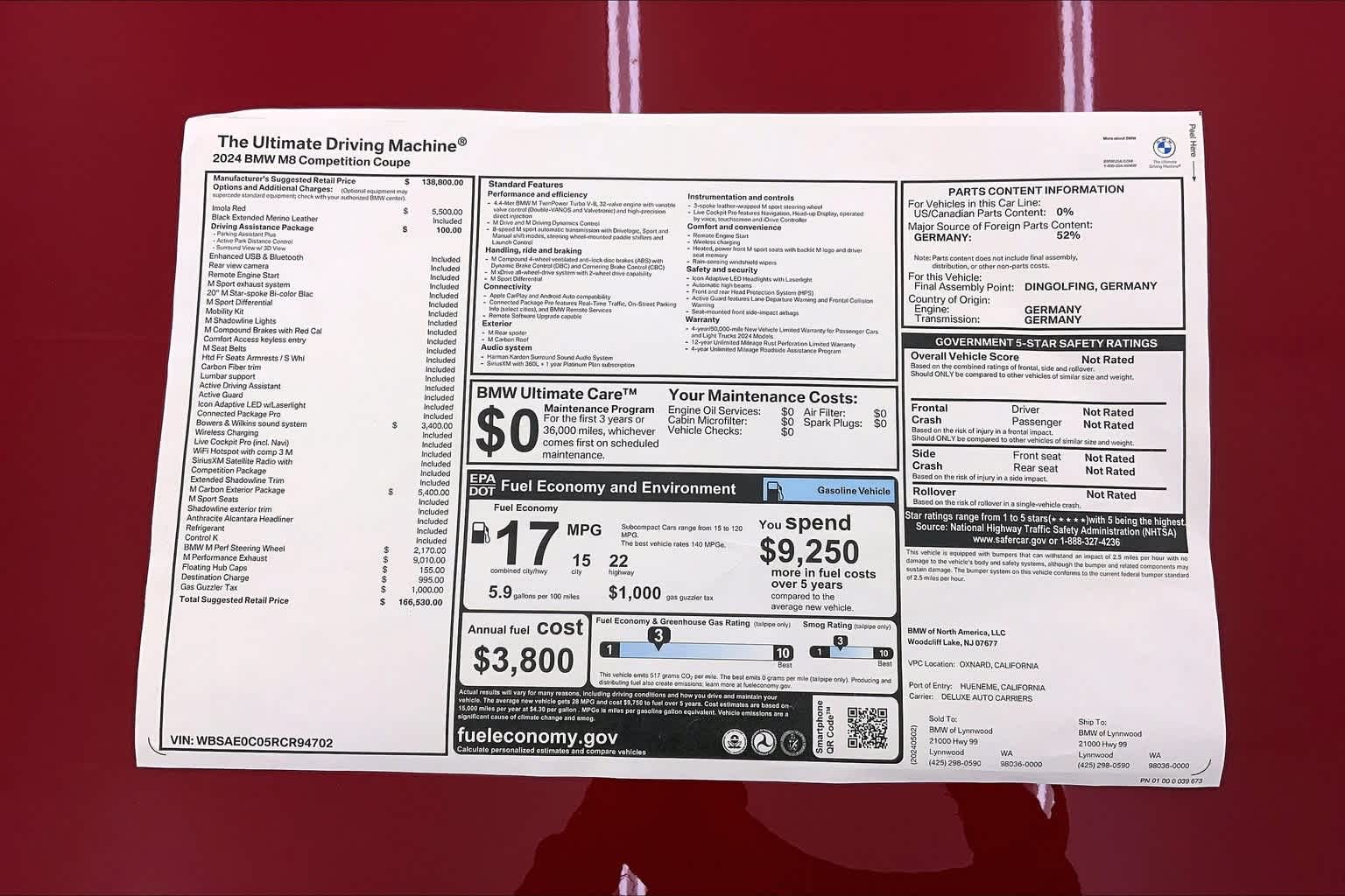 2024 BMW M8 Competition