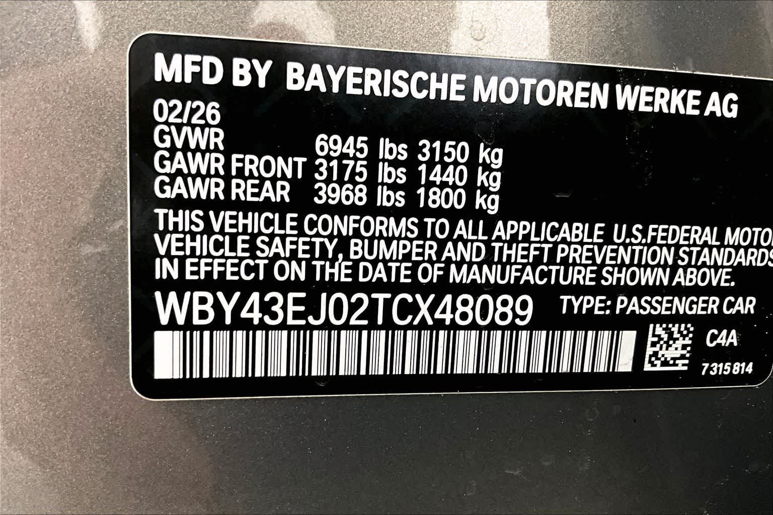 2026 BMW i7 eDrive50