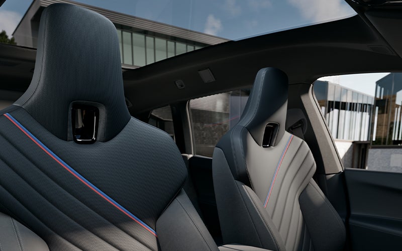 Interior seats and upholstery of the BMW iX M70. | BMW of Spokane in Spokane WA