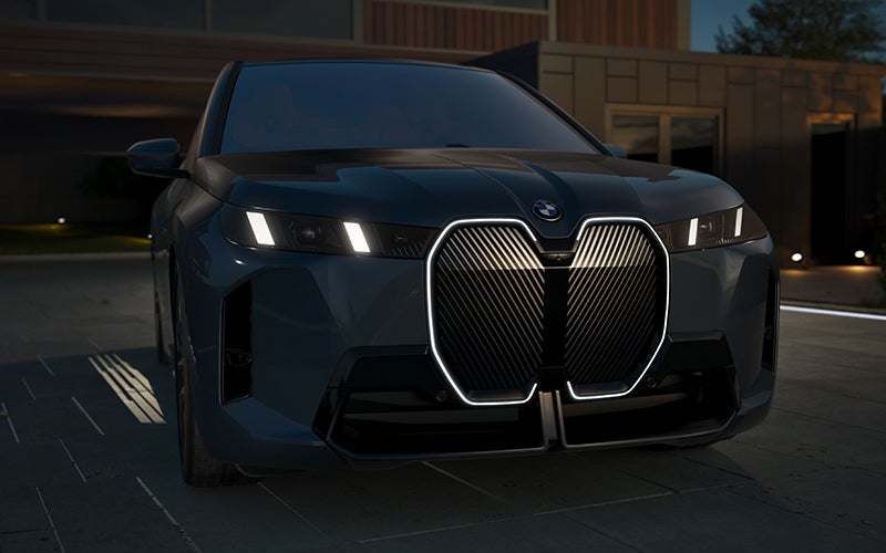 The BMW iX illuminated kidney grille. |BMW of Spokane in Spokane WA